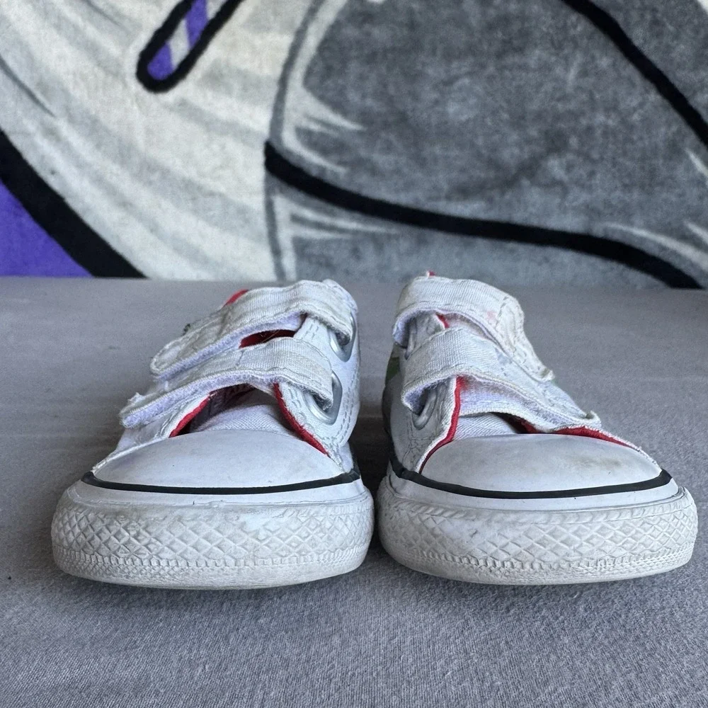 Size 6c - Toddler Converse Chuck Taylor All Star 2V OX 'White Green' 763573C